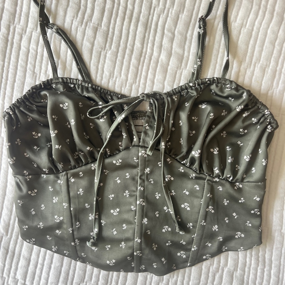 PacSun Gray Sleeveless Bustier Camisole